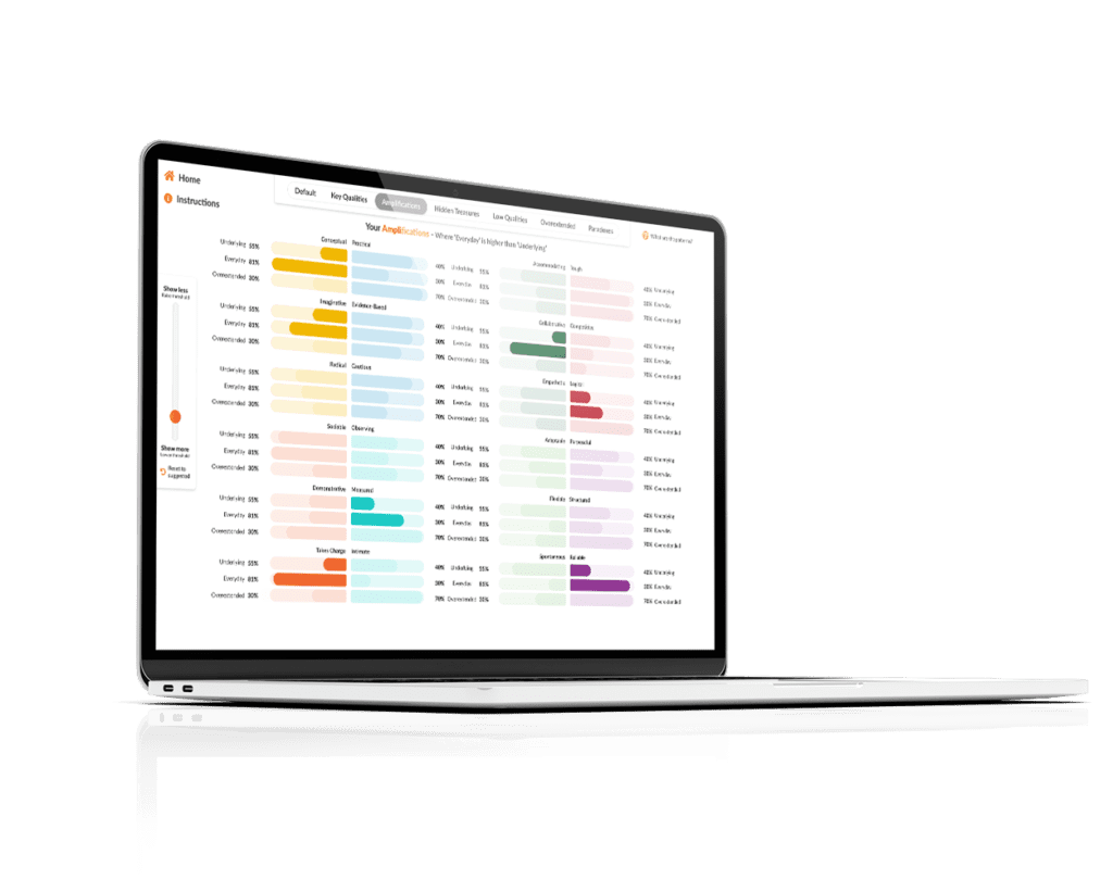 Spark Coach is een online ontwikkelplatform dat deelnemers helpt om zelfstandig verder aan de slag te gaan met hun profiel, eigenschappen en personapatronen.